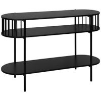 Xora KONZOLOVÝ STOLÍK, čierna, kov, kompozitné drevo, 110/39/76 cm