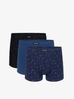 Boxer shorts Atlantic 3MH-025 A'3 S-3XL black-blue-c.blue 06