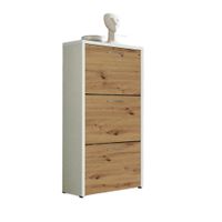 MID.YOU VÝKLOPNÁ SKRINKA NA TOPÁNKY, biela, dub artisan, 61/115/25 cm