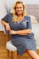 Noční košile Doctor Nap 7263 - bavlna Tmavě šedá L