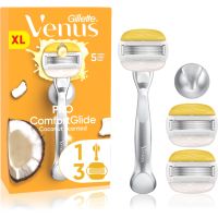 Gillette Venus PRO ComfortGlide Coconut жіночий пристрій для гоління з тримачем для душу + запасні леза 5 кс