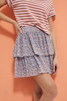 Marisse Mini Skirt With Ruffles L-Sc-3722 Blue