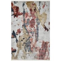 TKANÝ KOBEREC, 120/170 cm, viacfarebná, červená, zlatá, staroružová, svetlosivá