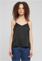 Women's Visse Satin Tank Top - Black