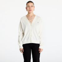 Sweter Guess JEANS Silk and Wool-Blend Mini Triangle Cardigan Warm White XS