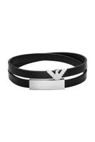 Emporio Armani náramok pánsky kožený Eagle Logo