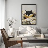 Obraz Cat With A Book 70X50