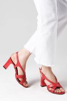 Mio Gusto Eloise Women's Red Heeled Sandals