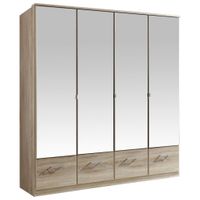 MID.YOU ŠATNÍ SKŘÍŇ SE ZRCADLEM, barvy dubu, 180/199/58 cm