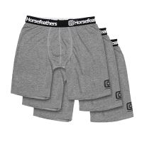 Horsefeathers Dynasty Long 3-Pack Boxer Shorts Heather Gray XXL