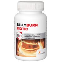 BellyBurn Biotic mit 200 Milliarden Milchsäurebakterien & Grüntee. Probiotikum für den Bauchfettabbau. Fatburner & Probiotikum. 30 Kapseln | Sensilab