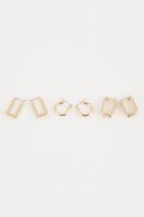 DEFACTO Woman's 3-Piece Gold Hoop Earring