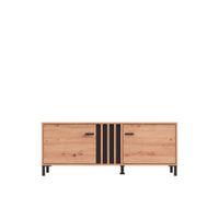 Hom`in KOMODA POD TELEVIZI, černá, dub artisan, 131,4/52/40 cm
