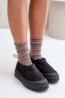 PS1 Női Hófogó Platformon Alacsony Szárral Fekete Izamine