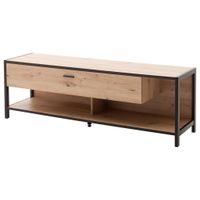 TV DIEL, antracitová, farba duba, 175/57/46 cm