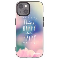 Silikónový čierny obal pre Apple iPhone 15 - Mysli pozitívne!