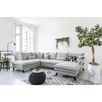 P & B SEDACIA SÚPRAVA, textil, svetlosivá