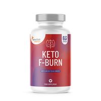 Keto F-Burn | Der ideale Fatburner bei Keto-Diät - erhöht die Fettverbrennung um 16% | 1-Monats-Programm | 60 Kapseln | Sensilab