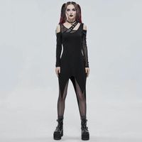 Damen Langarmkleid DEVIL FASHION XS