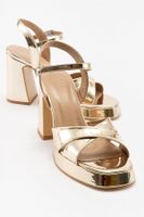 LuviShoes LELLO Women's Gold Heeled Shoes