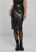 Women's pencil skirt made of synthetic leather black