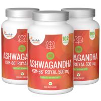 Essentials BIO Ashwagandha KSM-66®ROYAL 500 mg hochdosiert - vegan, 300 Kapseln