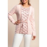 Plus Size Pullover Mit Dekorativer Schleife, Hellrosa
