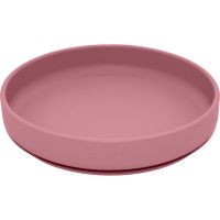 Petite&Mars Take&Match Silicone Plate krožnik s priseskom Dusty Rose 6 m+ 1 kos