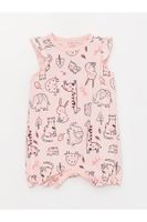 LC Waikiki Crew Neck Patterned Baby Girl Jumpsuit