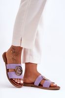 Fashion Slippers With Shiny Decoration Purple Deep Breath