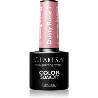 Claresa SoakOff UV/LED Color Dusty Rose gel lak za nohte odtenek 7 5 g