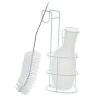 Vizelet palack tartóval és kefével