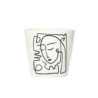Ozdobný květináč Face II výška 12cm