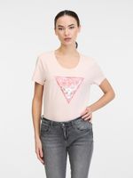 Guess Satin Tricou Roz