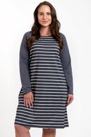 Noční košilka Italian Fashion Oda - bavlna Tmavě šedá L