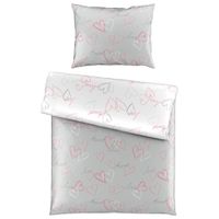 Esposa OBOJSTRANNÁ POSTEĽNÁ BIELIZEŇ, satén, sivá, 140/200 cm