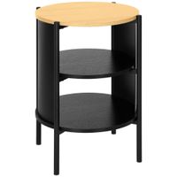 Xora PRÍRUČNÝ STOLÍK, prírodná farba, čierna