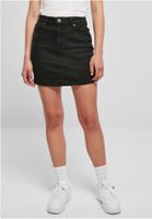 Women's Organic Stretch Denim Mini Skirt Black Washed