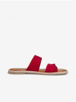 Tamaris Red Suede Slippers - Ladies
