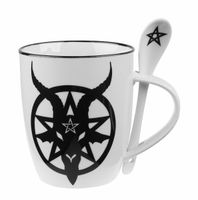 Tasse mit Löffel ALCHEMY GOTHIC - Baphomet