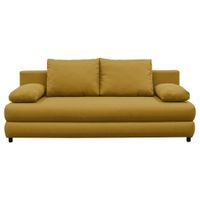 P & B ROZKLADACIA POHOVKA, textil, žltá