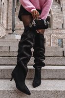 Boto Csúszó női magassarkú csizmák feketék Ysolienne