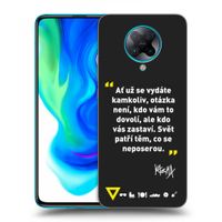 Silikónový čierny obal pre Xiaomi Poco F2 Pro - Kazma - SVĚT PATŘÍ TĚM, CO SE NEPOSEROU