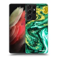 Silikónový prehľadný obal pre Samsung Galaxy S21 Ultra 5G G998B - Green Gold
