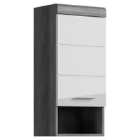 MID.YOU ZÁVESNÁ SKRINKA, biela s vysokým leskom, antracitová, 37/79/24 cm