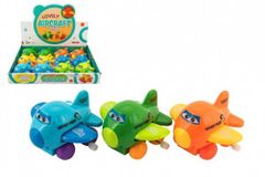 Lietadlo s očami a mávajúcimi krídlami na kľúčik plast 8cm - výber 6 farieb