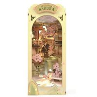 RoboTime 3D Puzzle Zarážka na knihy "Falling Sakura" (dřevěná)