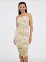 Light pink women's floral sheath midi dress ONLY Paris - Women