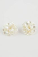 DEFACTO Women's Flower Patterned White Earrings