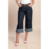 Caprijeans, Dunkelblau